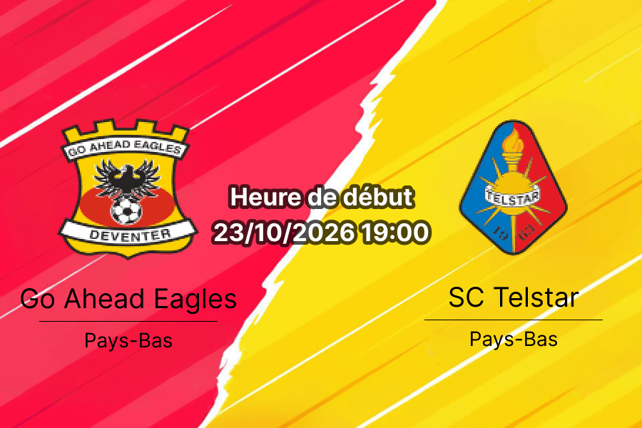 Pronostic Go Ahead Eagles Telstar – De Adelarshorst, VriendenLoterij Eredivisie Journée 10, 23 octobre 2026