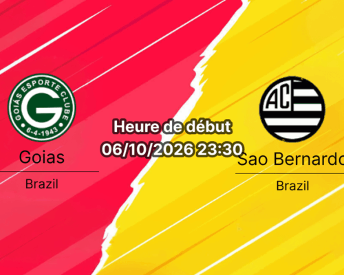 Pronostic Goias Athletic MG – Estádio Hailé Pinheiro de Goiania, Serie B brésilienne, 6 octobre 2026
