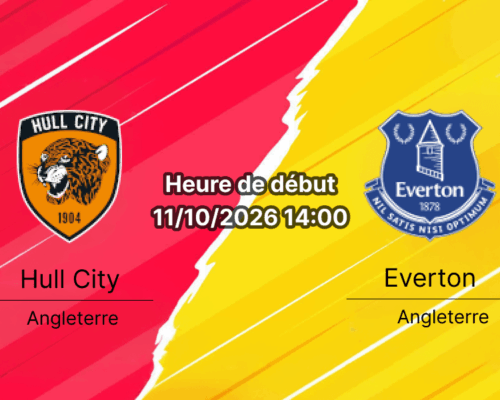 Pronostic Hull City Everton — MKM Stadium, Premier League Journée 6, 11 octobre 2026