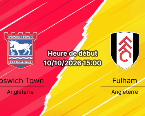 Pronostic Ipswich Town Fulham — Portman Road, Premier League Journée 6, 10 octobre 2026