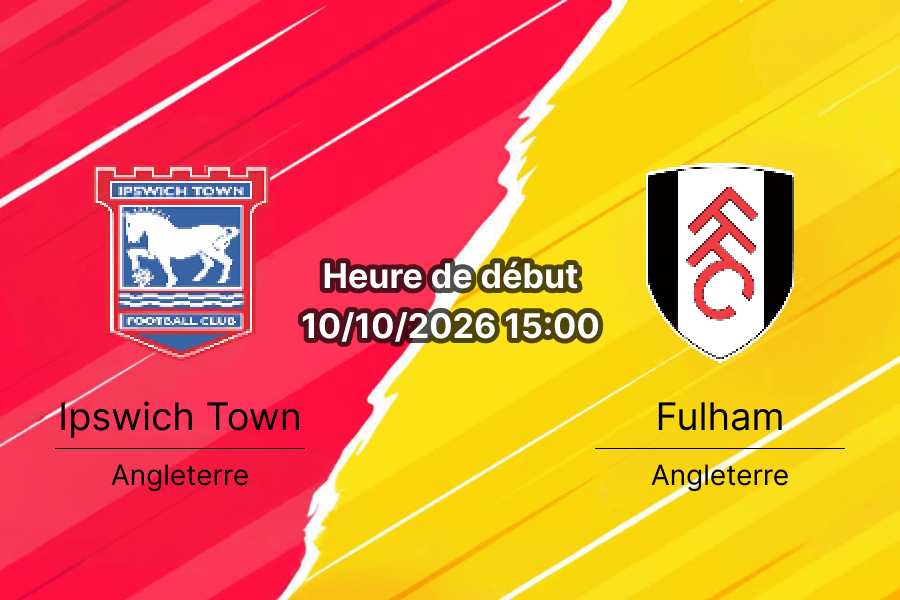 Pronostic Ipswich Town Fulham — Portman Road, Premier League Journée 6, 10 octobre 2026