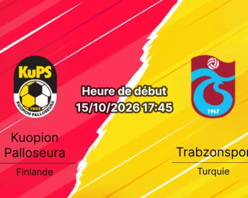 Pronostic KuPS Trabzonspor – Tammelan Stadion Tampere, Ligue Europa Conférence ECL J1, 15 octobre 2026