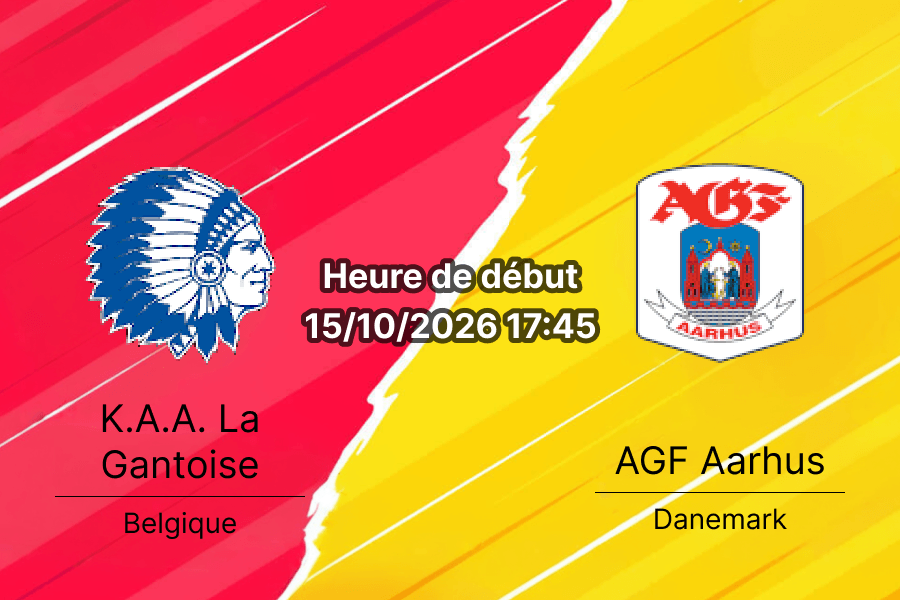 Pronostic La Gantoise AGF Aarhus – Ghelamco Arena, Ligue Europa Conférence J1, 15 octobre 2026
