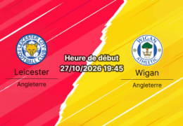 Pronostic Leicester Wigan – King Power Stadium, League One anglaise, 27 octobre 2026