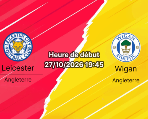 Pronostic Leicester Wigan – King Power Stadium, League One anglaise, 27 octobre 2026