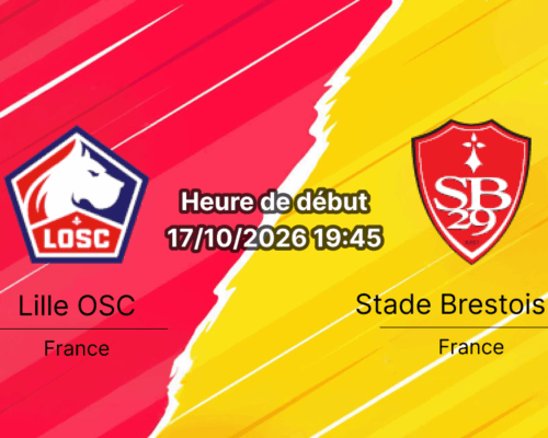 Pronostic Lille OSC Brest – Stade Pierre-Mauroy, Villeneuve d'Ascq, Ligue 1 Journée 7, 17 octobre 2026