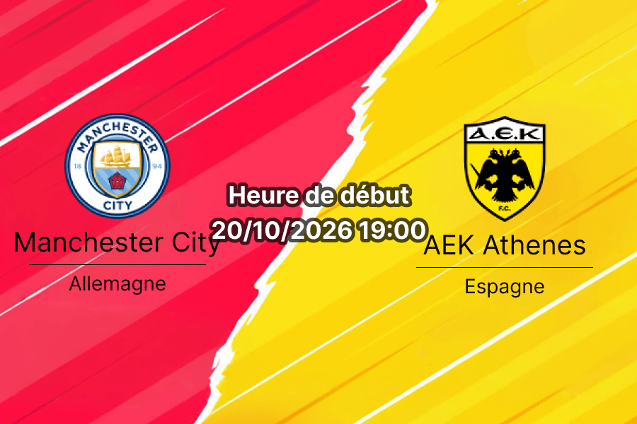 Pronostic Manchester City AEK Athènes – Etihad Stadium de Manchester, 3e journée de Ligue des champions, 20 octobre 2026