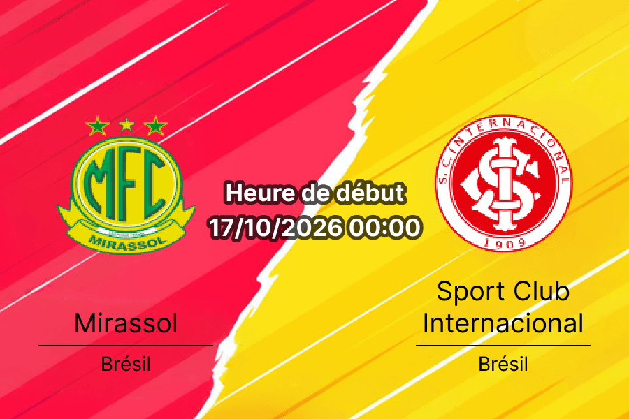Pronostic Mirassol Internacional – Estádio José Maria de Campos Maia, Série A Journée 31, 16 octobre 2026