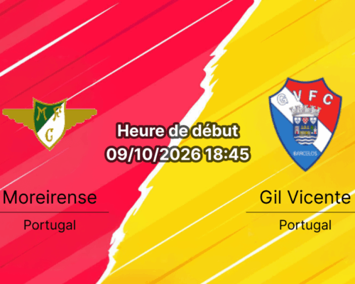 Pronostic Moreirense Gil Vicente — Parque Desportivo Comendador Joaquim de Almeida Freitas, Liga Portugal Betclic Journée 8, 9 octobre 2026
