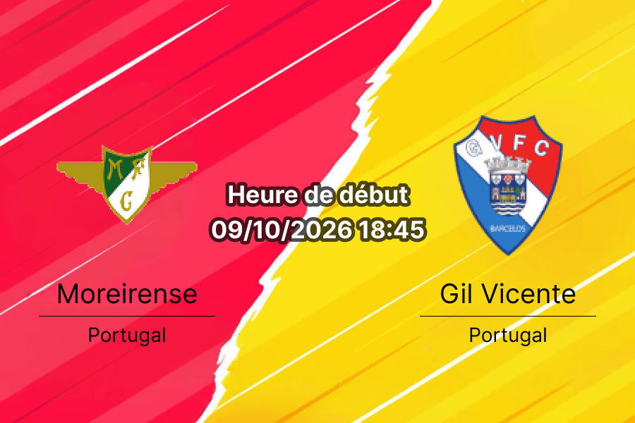Pronostic Moreirense Gil Vicente — Parque Desportivo Comendador Joaquim de Almeida Freitas, Liga Portugal Betclic Journée 8, 9 octobre 2026