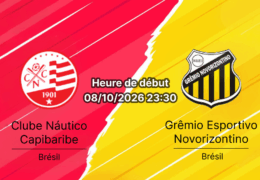 Pronostic Náutico Novorizontino — Estádio Eládio de Barros Carvalho Recife, Série B Brasileira Rodada 32, 8 octobre 2026