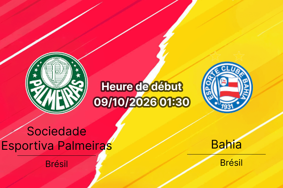 Pronostic Palmeiras Bahia — Allianz Parque, Brasileirão Série A Rodada 29, 9 octobre 2026