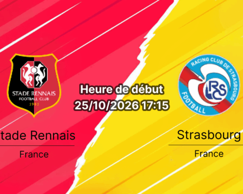 Pronostic Rennes Strasbourg – Roazhon Park, Ligue 1 Journée 8, 25 octobre 2026, Rennes
