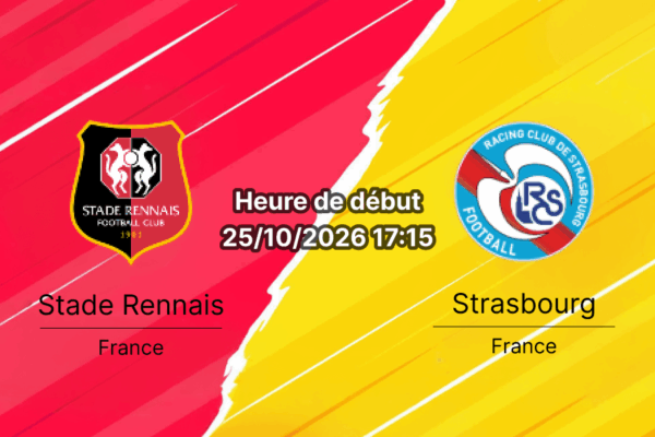 Pronostic Rennes Strasbourg – Roazhon Park, Ligue 1 Journée 8, 25 octobre 2026, Rennes