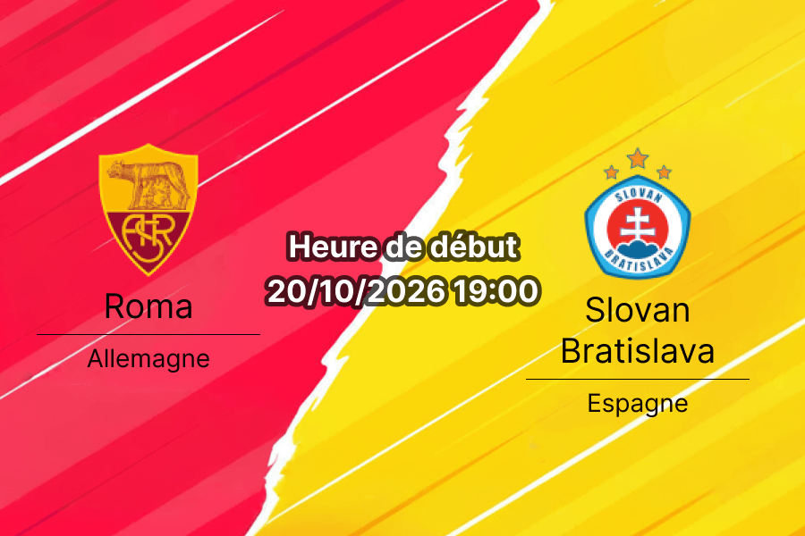 Pronostic Roma Slovan Bratislava – Stadio Olimpico de Rome, 3e journée de Ligue des champions, 20 octobre 2026