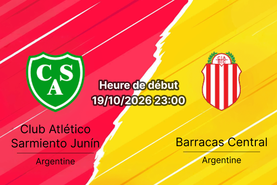 Pronostic Sarmiento Junín Barracas Central – Estadio Eva Perón, Clausura 2026 Journée 13, 19 octobre