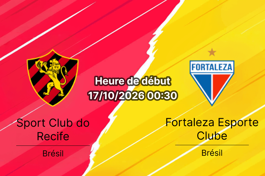 Pronostic Sport Recife Fortaleza – Estádio Adelmar da Costa Carvalho, Série B Journée 34, 17 octobre 2026