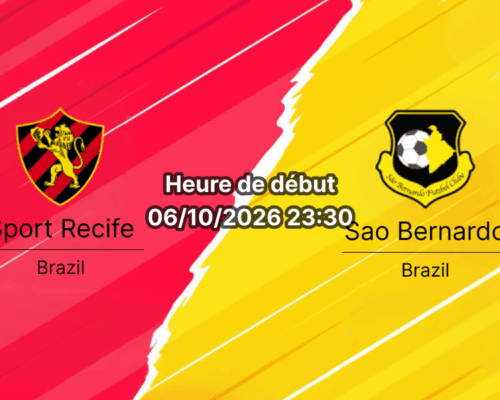 Pronostic Sport Recife Sao Bernardo – stade Adelmar da Costa Carvalho de Recife, Serie B brésilienne, 6 octobre 2026