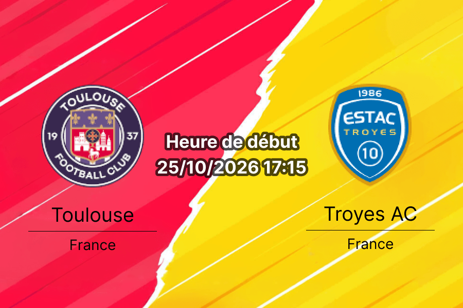 Pronostic Toulouse Troyes – Stadium Municipal, Ligue 1 Journée 8, 25 octobre 2026, Toulouse