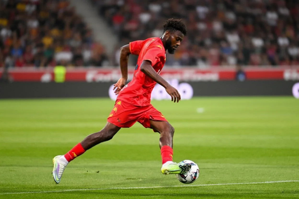 Dirigeants du Havre AC en discussion avec Soumaré.