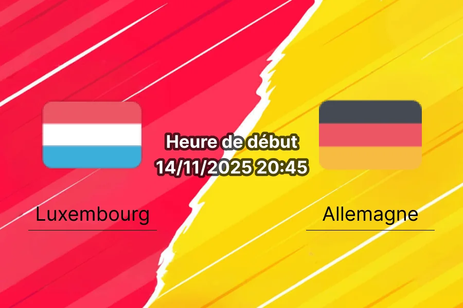Couverture de l'article sur le pronostic Luxembourg vs Allemagne.