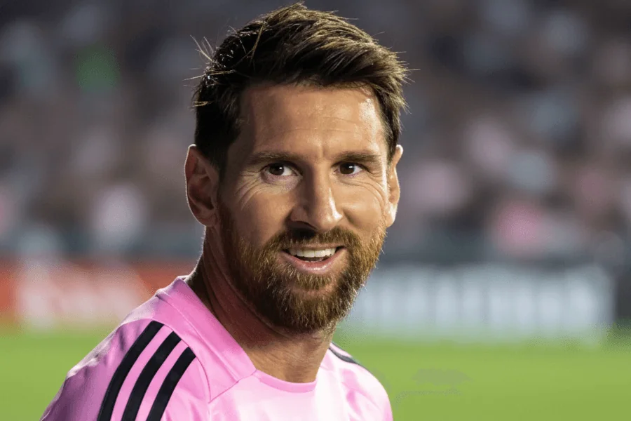 Messi avec le maillot de l'Argentine lors d'un match.