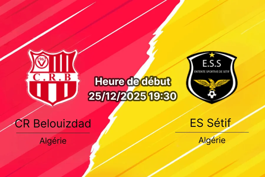 Couverture pronostic CR Belouizdad – ES Sétif, Ligue 1