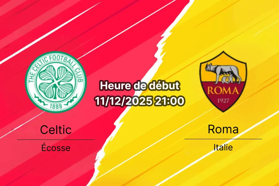 Couverture pour le pronostic du match Celtic contre AS Roma en Ligue Europa.