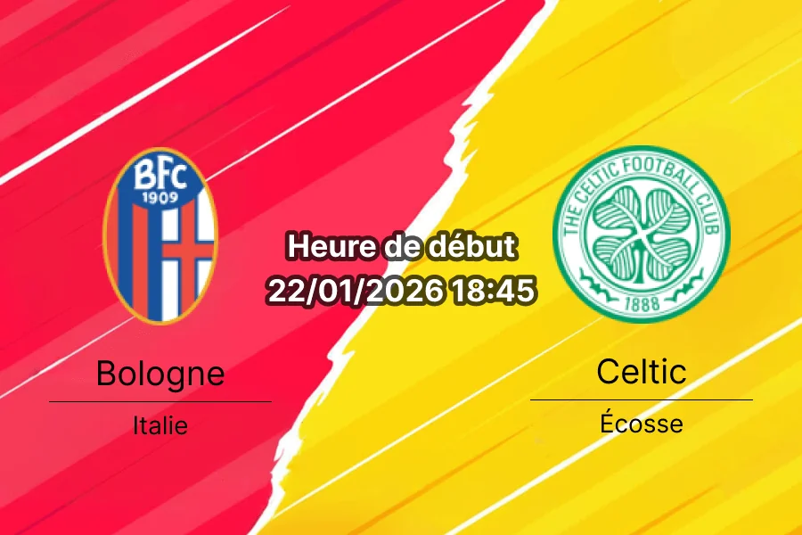 Pronostic Bologne Celtic Europa League 22 janvier double chance 1X