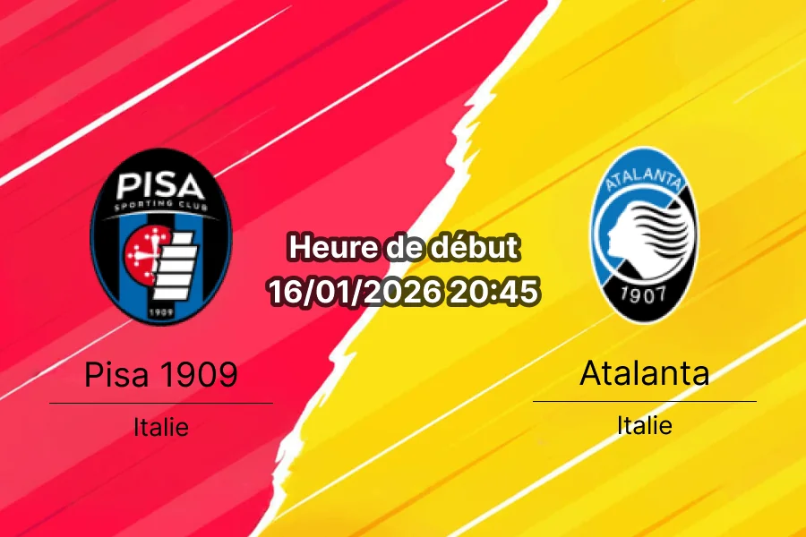 Couverture pronostic Pisa 1909 Atalanta Tour 21 Arena Garibaldi