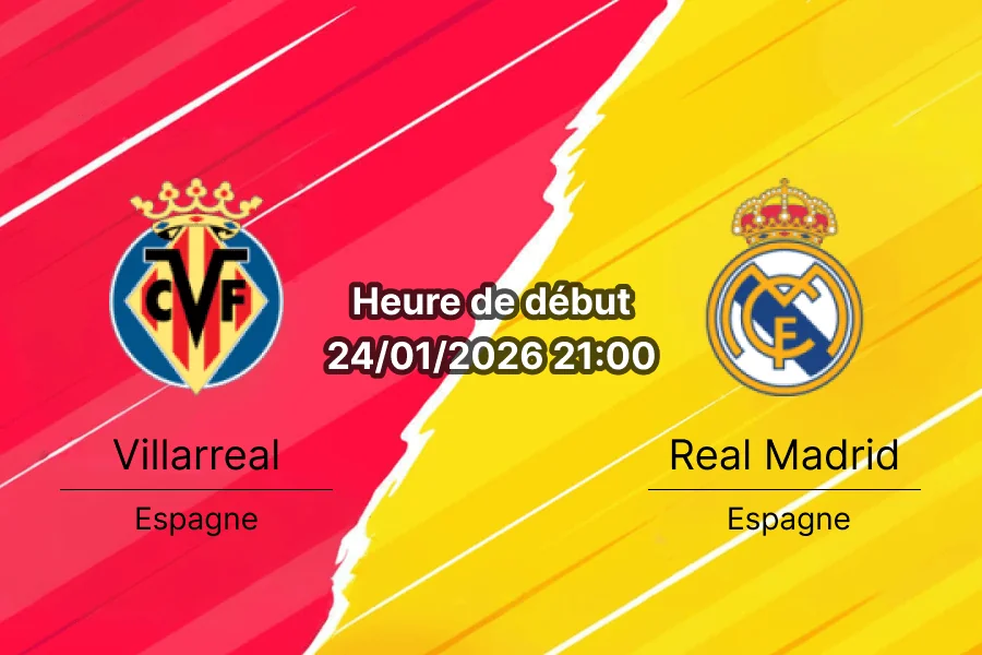 Pronostic Villarreal Real Madrid LaLiga 24 janvier 2026 cotes bookmakers RDC
