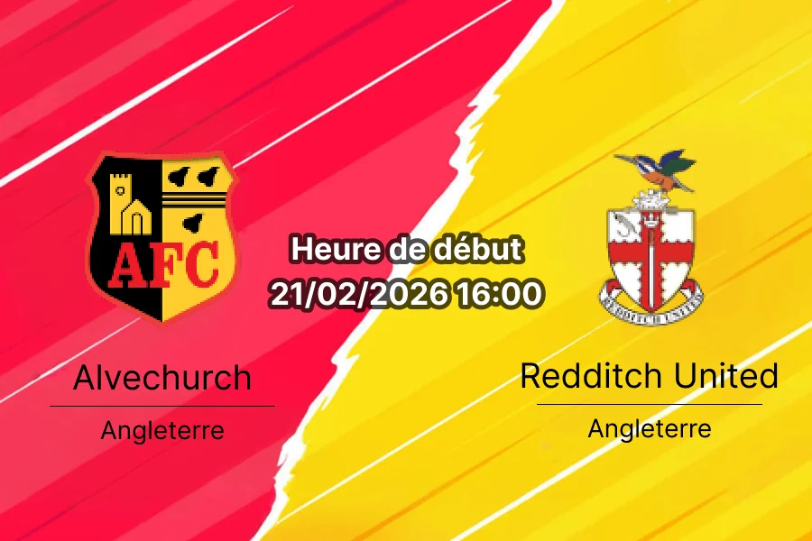 Pronostic Alvechurch vs Redditch United Southern Premier League Central 21 février 2026