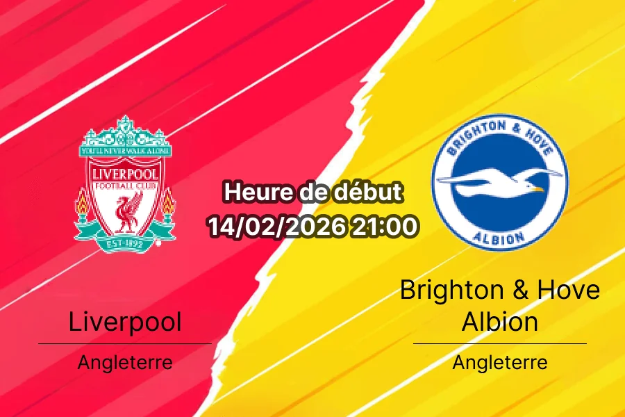 Pronostic Liverpool vs Brighton FA Cup 14 février 2026 Anfield cotes bookmakers
