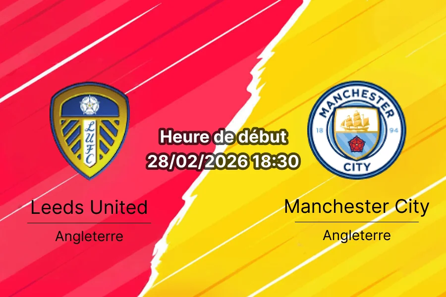 Pronostic Leeds United vs Manchester City Premier League 28 février 2026 bookmakers-rdc