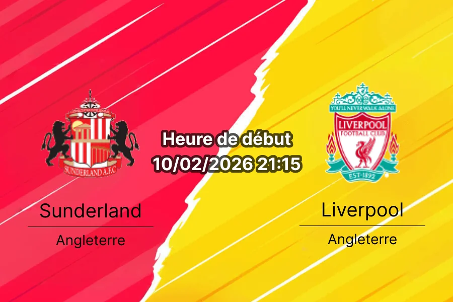 Pronostic Sunderland Liverpool 11 février 2026 Premier League Stadium of Light analyse cotes paris RDC bookmakers Congo-Kinshasa match 26e journée