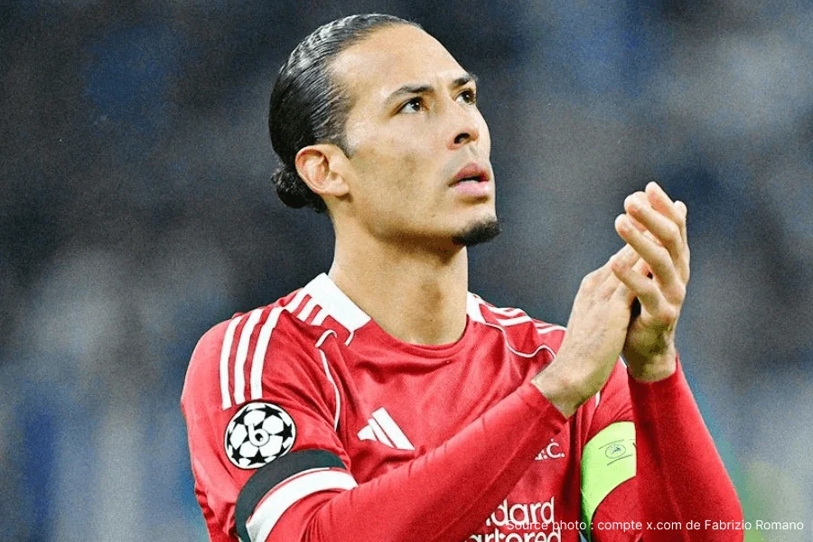 Virgil van Dijk capitaine Liverpool parle caméras TNT Sports après défaite Wolves