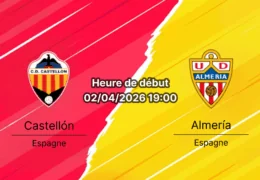 Pronostic CD Castellon vs UD Almeria LaLiga Hypermotion Segunda Division journée 33 2 avril 2026 bookmakers-rdc