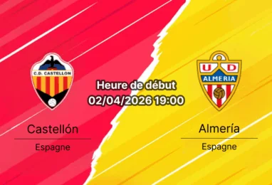 Pronostic CD Castellon vs UD Almeria LaLiga Hypermotion Segunda Division journée 33 2 avril 2026 bookmakers-rdc