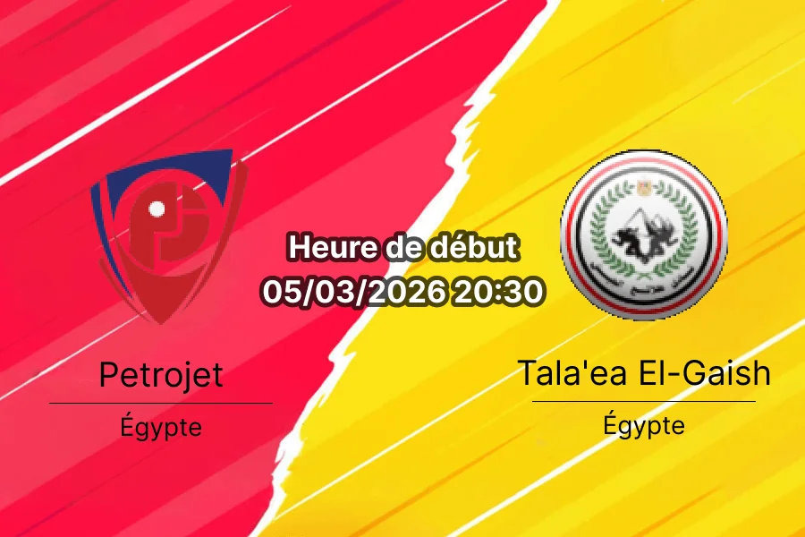 Pronostic Petrojet vs Tala'ea El-Gaish Egyptian Premier League 5 mars 2026 bookmakers RDC
