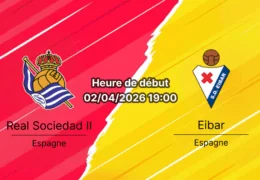 Pronostic Real Sociedad II vs SD Eibar LaLiga Hypermotion Segunda Division journée 33 2 avril 2026 bookmakers-rdc