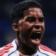 Endrick célébrant un but sous le maillot de l'Olympique Lyonnais en Ligue 1 2026