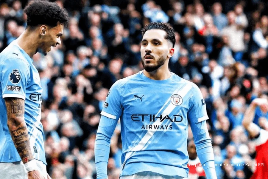 Rayan Cherki but ouverture score City Arsenal Etihad avril 2026