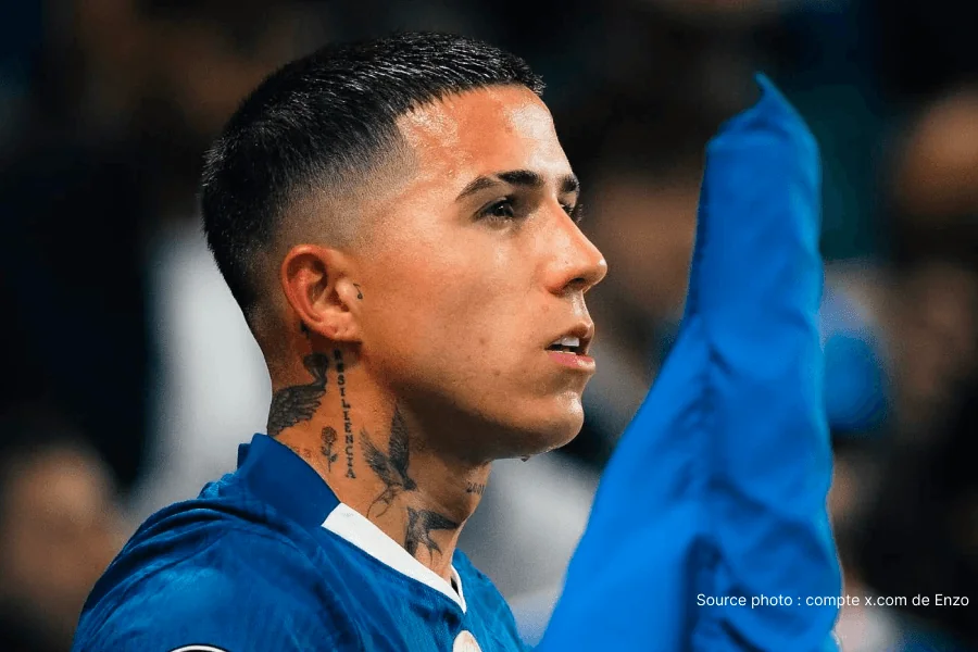 Enzo Fernandez célébrant un but avec l'Argentine lors de la Copa America 2024