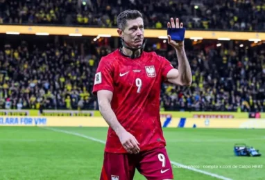 Robert Lewandowski en larmes Solna élimination Pologne barrage Mondial 2026 Suède