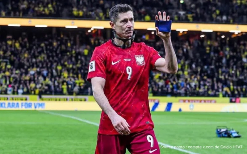 Robert Lewandowski en larmes Solna élimination Pologne barrage Mondial 2026 Suède