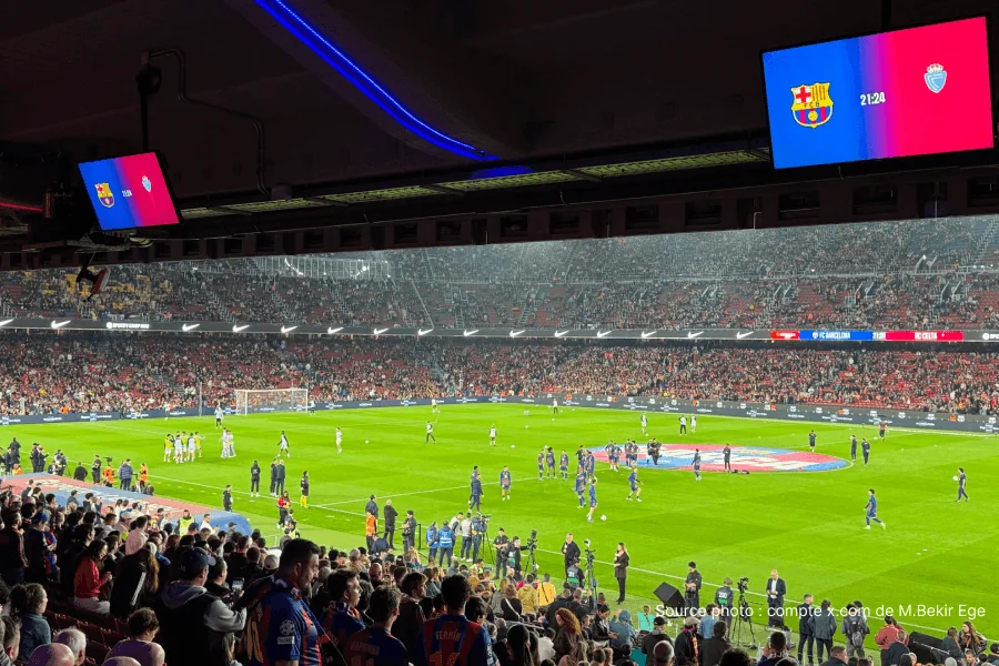 Vue du Camp Nou de Barcelone en cours de rénovation avant la saison 2026-2027