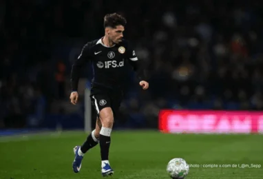 Pedro Neto ailier de Chelsea en action lors d'un match Premier League 2026