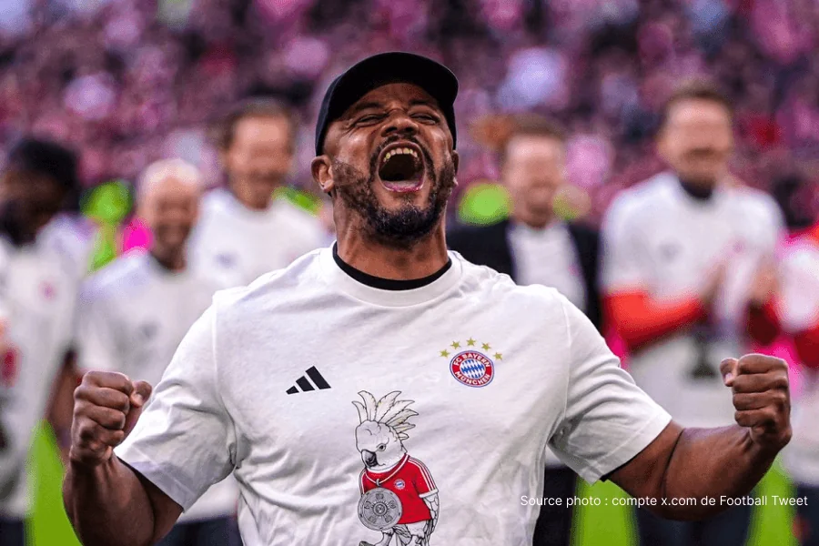 Vincent Kompany entraîneur Bayern Munich donne des consignes tactiques