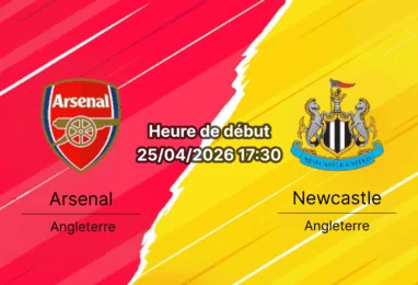Pronostic Arsenal vs Newcastle United Premier League journée 34 – analyse et cotes du 25 avril 2026 à l'Emirates Stadium Londres