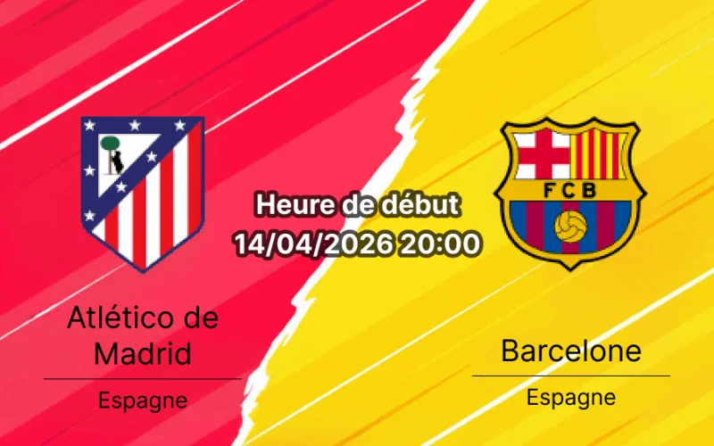 Pronostic Atlético de Madrid vs Barcelone Ligue des Champions quart de finale retour 14 avril 2026 Wanda Metropolitano Madrid – analyse cotes qualification